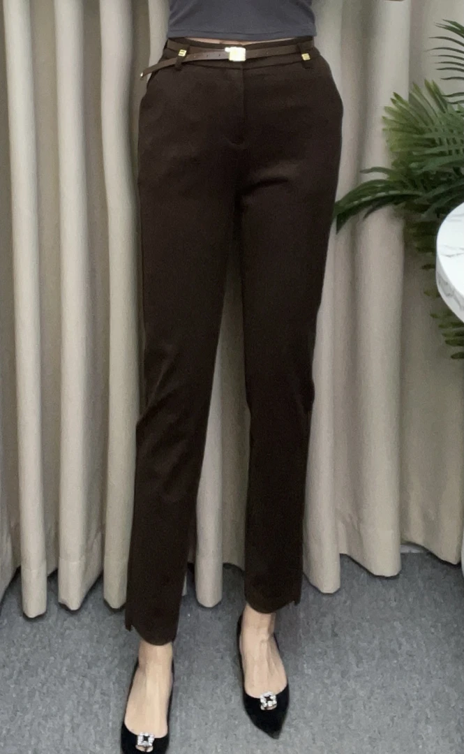 27972   休闲百搭舒适显瘦休闲裤修身高级感垂感秋冬气质显瘦