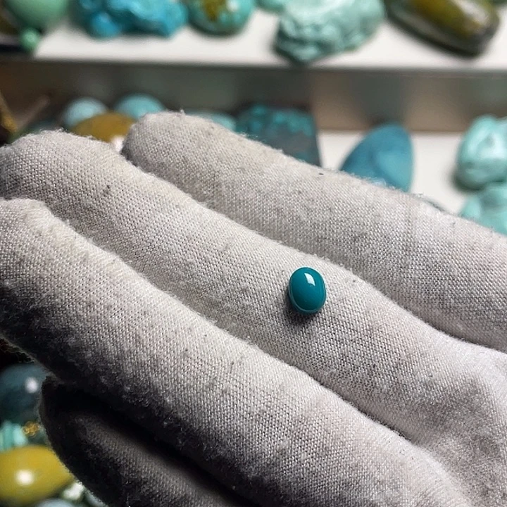 洪***)绿松石未镶嵌绿松石精品戒面