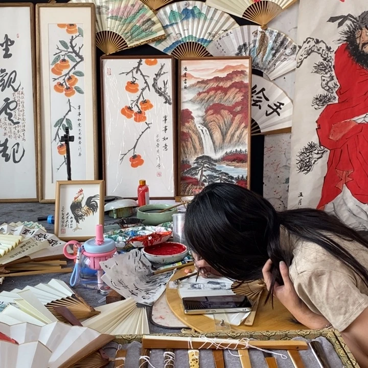 国画老*李老师红檀木山水4号