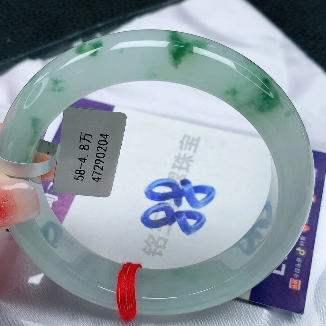 翡翠手镯未镶嵌缅甸天然a货翡翠58