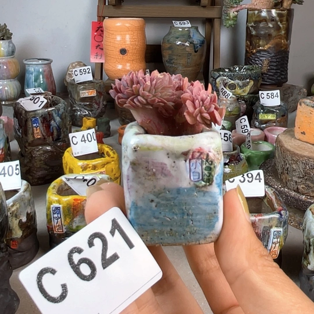 紫砂花盆梅瓶小号 内口2 不含肉