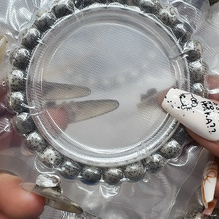 星月菩提手串542高端卡姿兰黑灰星月菩提98桶单圈