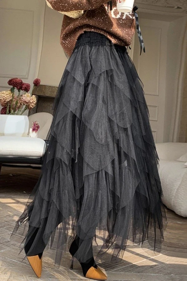 【编号951-1000】新款蕾丝半身裙蛋糕仙女裙网纱拼接裙