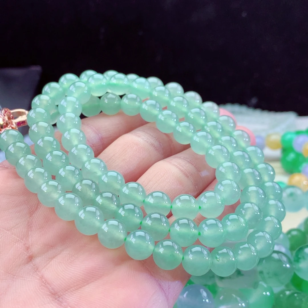 翡翠手链未镶嵌卡7.6