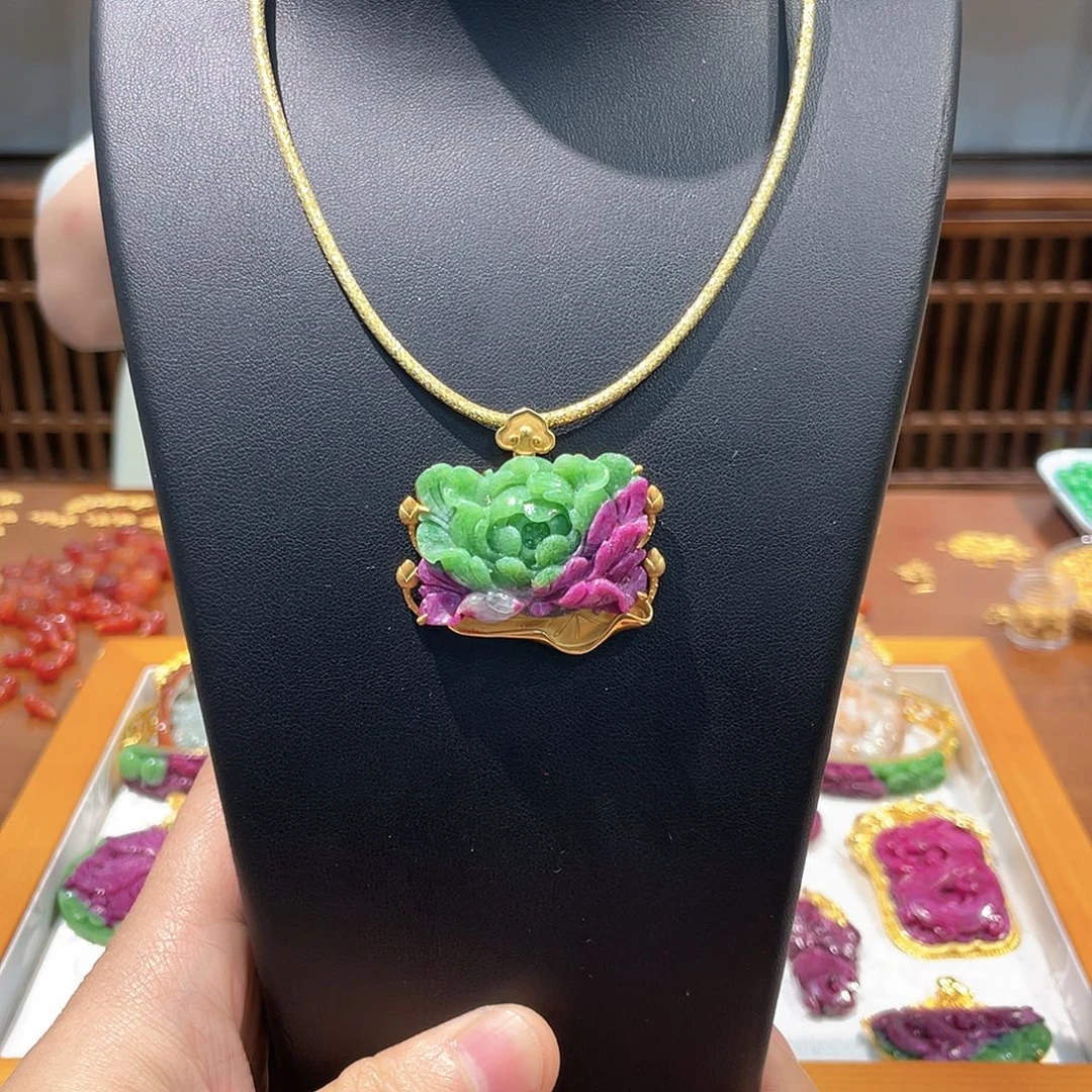 锦纶非金属吊坠红宝