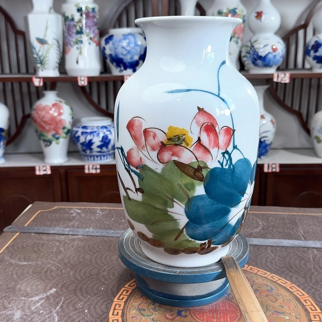 摆件景德镇陶瓷大冬荷花花
