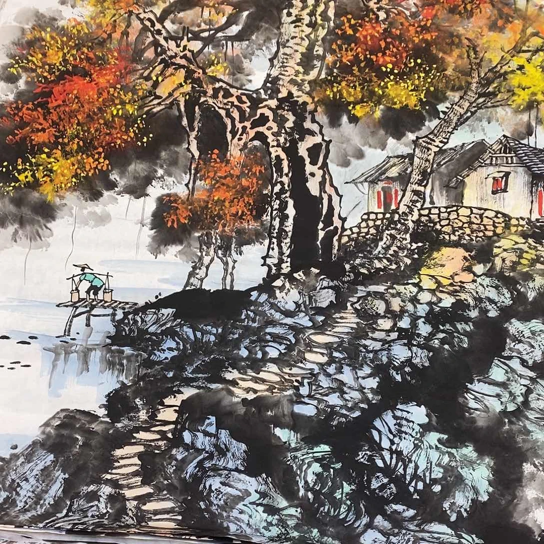 国画一*咯嘛勒时候在打电话咯诶