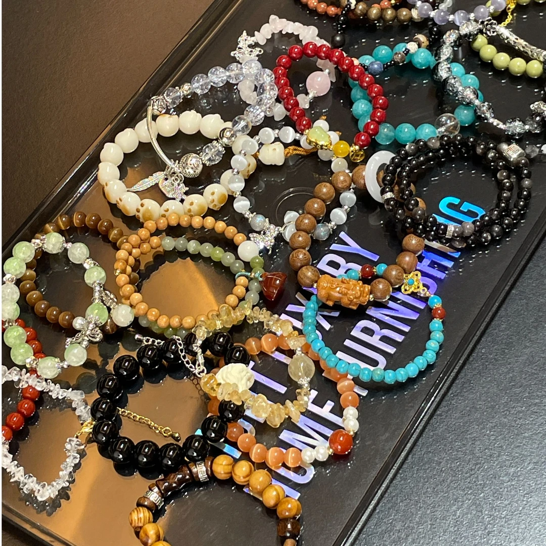 桃喜定制水晶配饰DIY设计款手串手链多样性气质手工手链