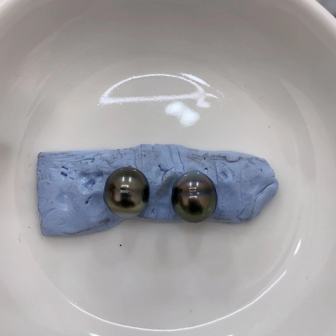 海水珍珠裸珠未镶嵌大溪地对珠10-11华