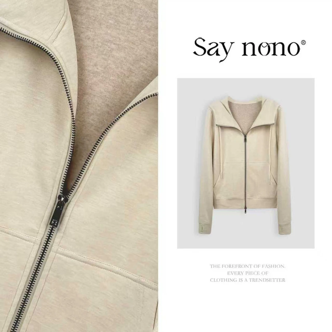 懒猫nono│Saynono 轻奢桑蚕丝水貂绒休闲外套+阔腿休闲裤WD25293