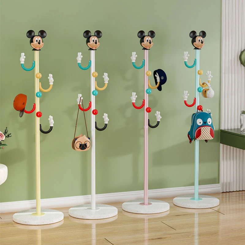 儿童衣架落地网红挂衣架子女生卧室床边杆式衣帽架小空间挂包支架