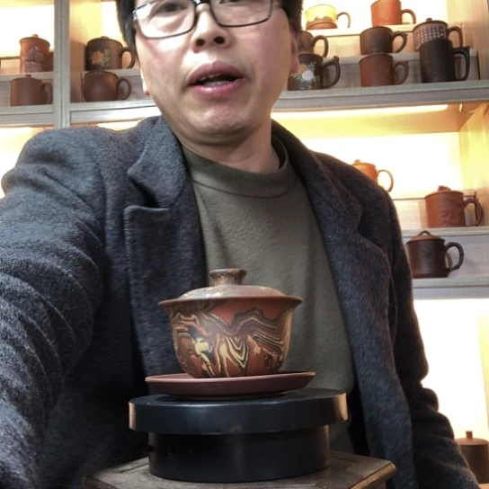 紫泥茶杯曹*微瑕盖碗容量150