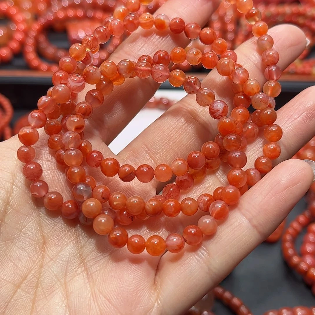 南红玛瑙手链未镶嵌