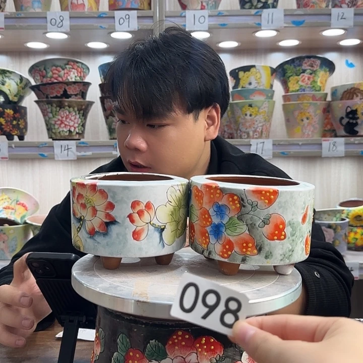 紫砂花盆瑕疵瑕疵098
