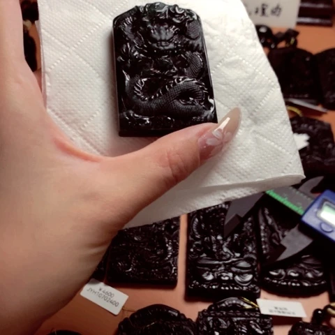 翡翠挂件未镶嵌天然缅甸a货钢琴黑挂件