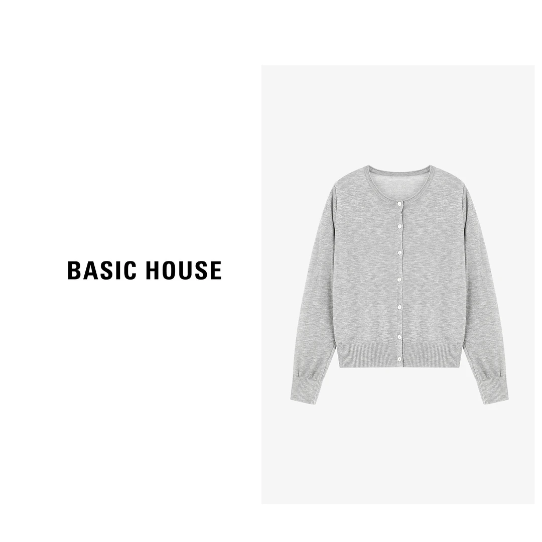 Basic House/百家好秋季新款简约星光点缀设计针织衫-B0625B5GTY2
