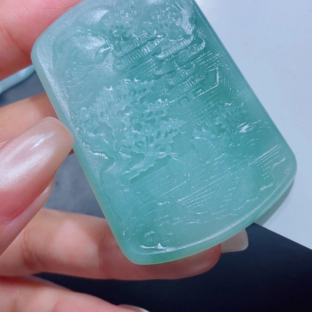 定制翡翠未镶嵌翡翠定制吊坠