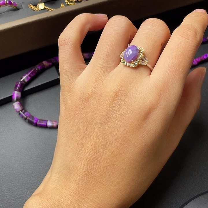 苏纪石（舒俱来）银S925镶嵌戒指