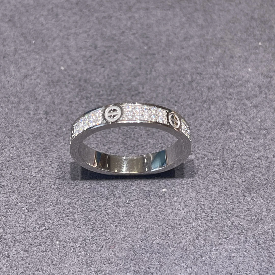 pt950铂金卡家窄版戒指批发