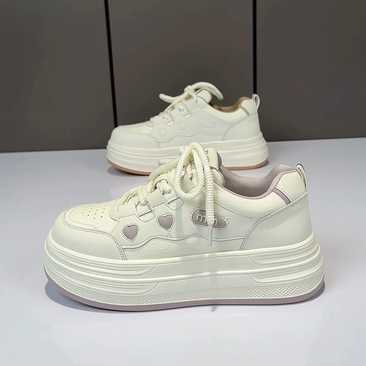 休闲板鞋2025新款女鞋子潮流百搭休闲运动鞋厚底板鞋女士耐磨潮鞋