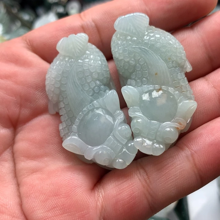 翡翠颈饰未镶嵌保真天然A货翡翠