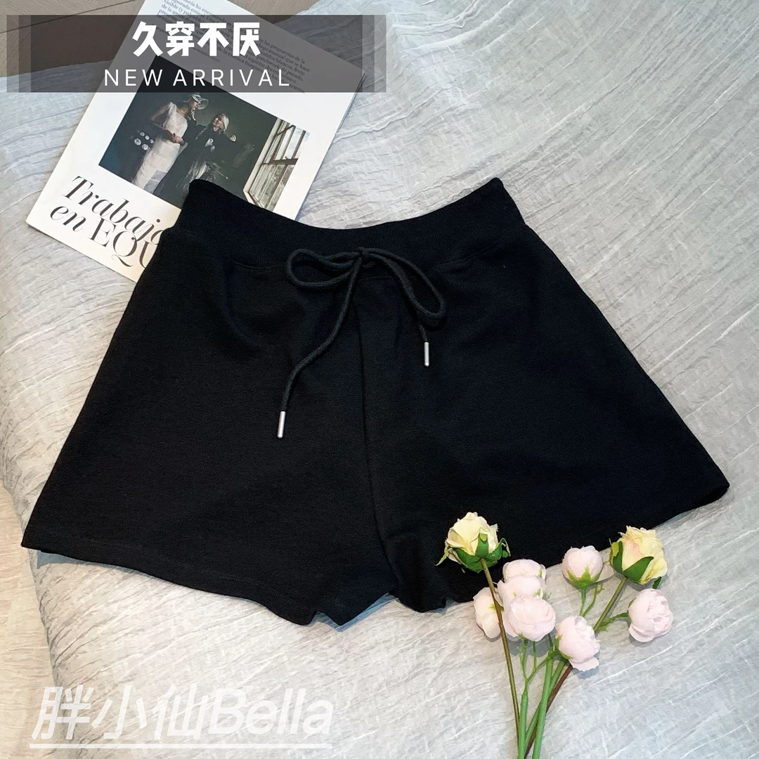 【胖小仙】<久穿不厌>休闲慵懒风微胖显瘦大码短卫裤夏季轻薄百搭