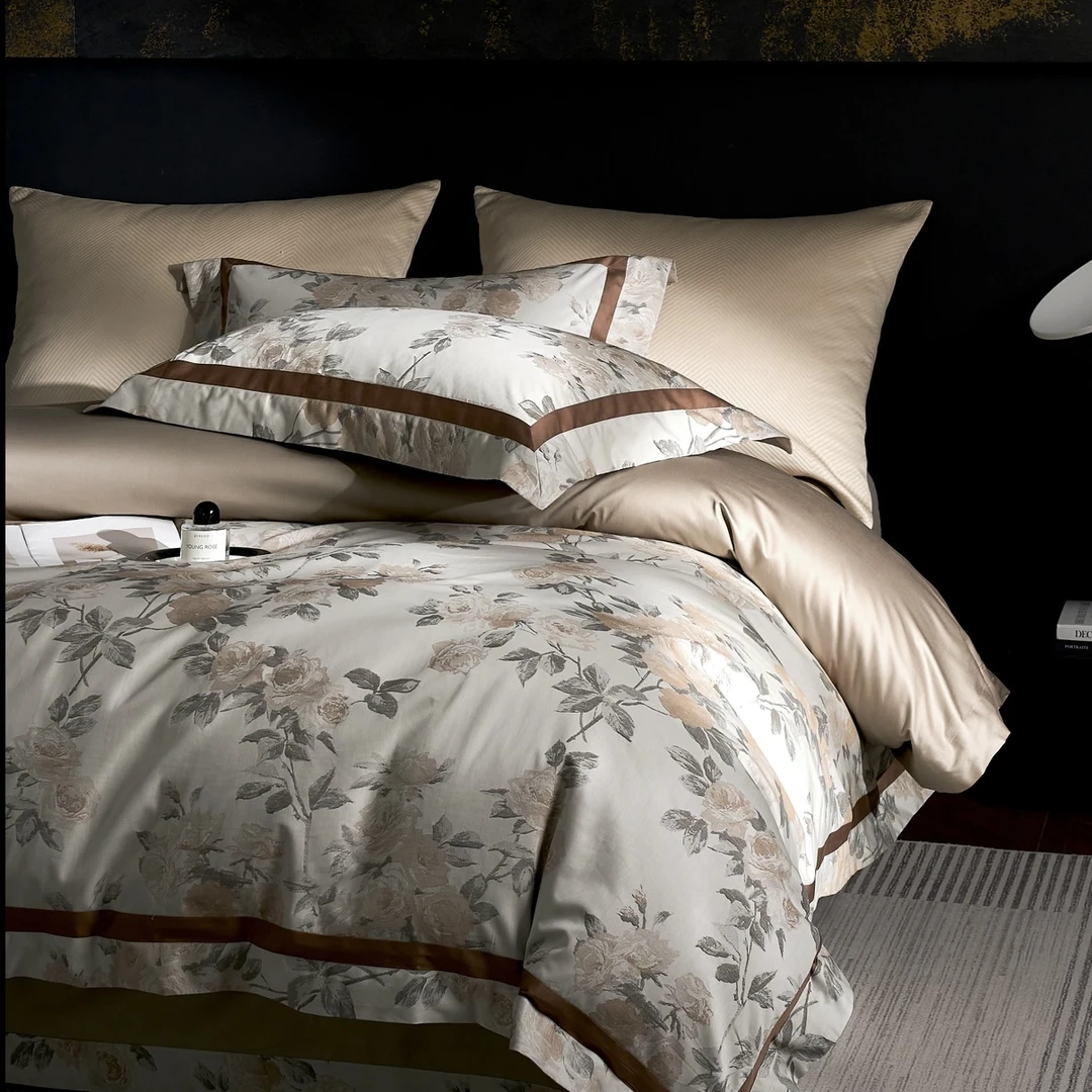 克洛伊Dafenry·Home 高奢复古色织长绒棉提花四件套专属