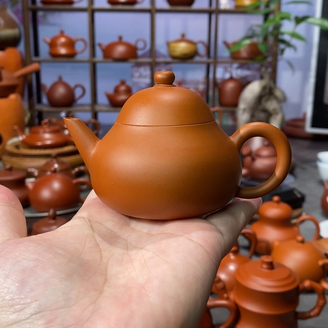 茶壶朱泥福利款鸡蛋黄剑流梨壶 110120c