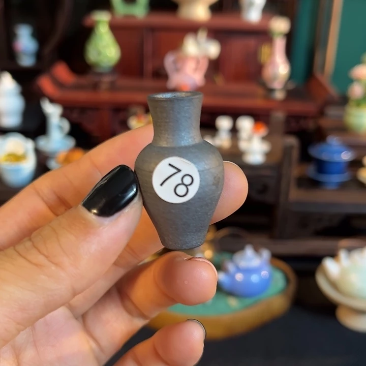 摆件微陶老王迷你花瓶