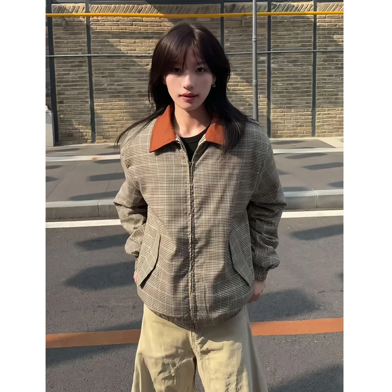 procano千鸟格翻领夹克男女款秋季高级感老钱风潮牌休闲百搭外套