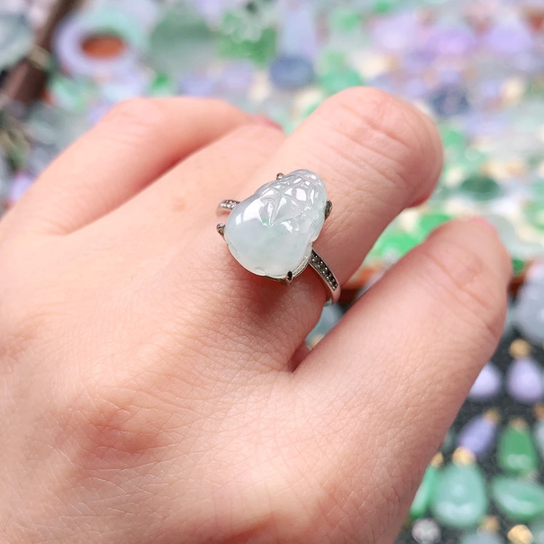 吊坠(不含链)银S925镶嵌翡翠