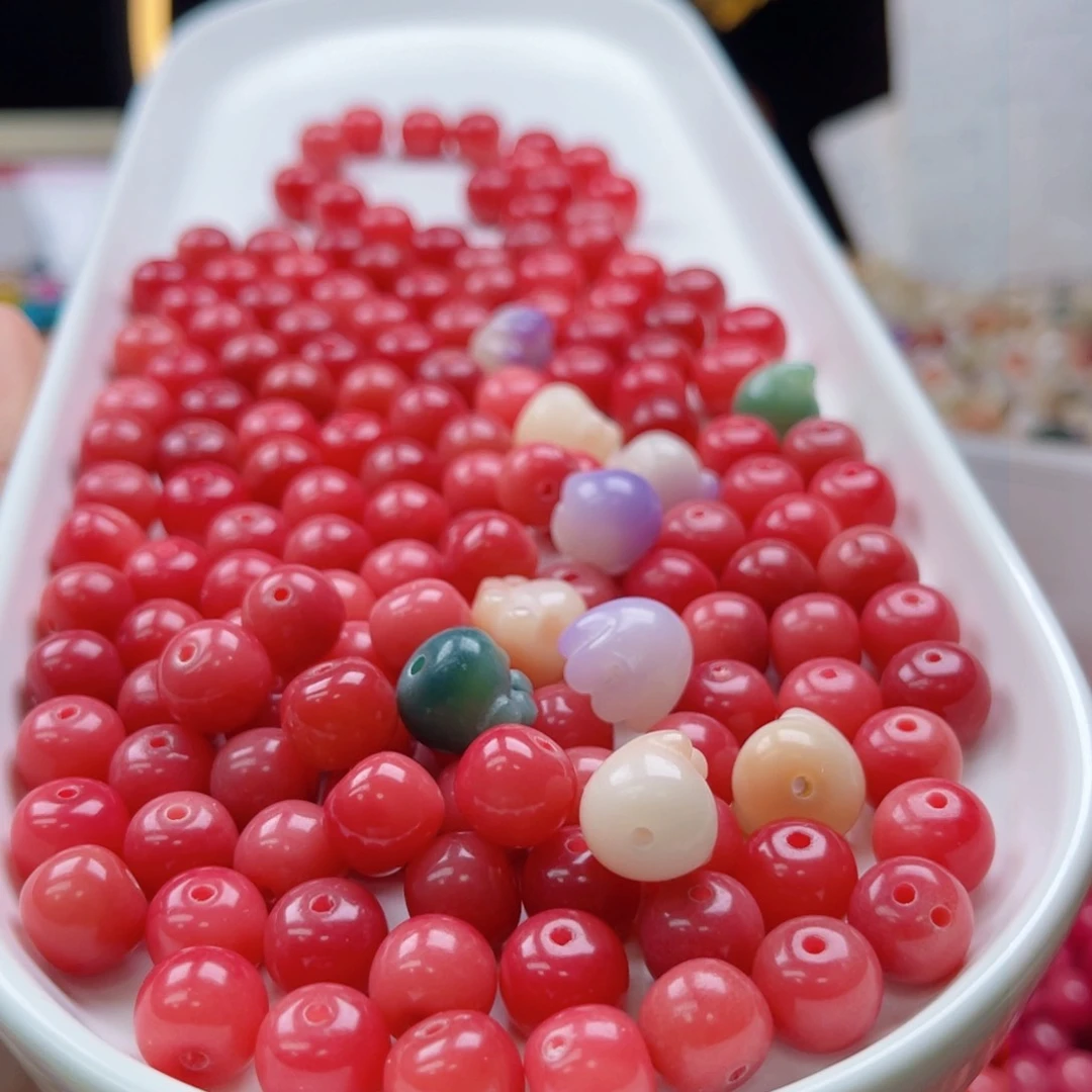 吊坠白玉菩提z10mm/150颗油桃+10颗猫爪瑕