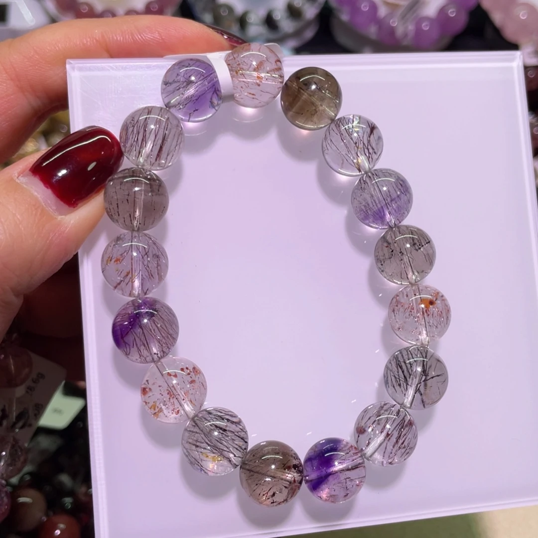 水晶手链未镶嵌12mm超七