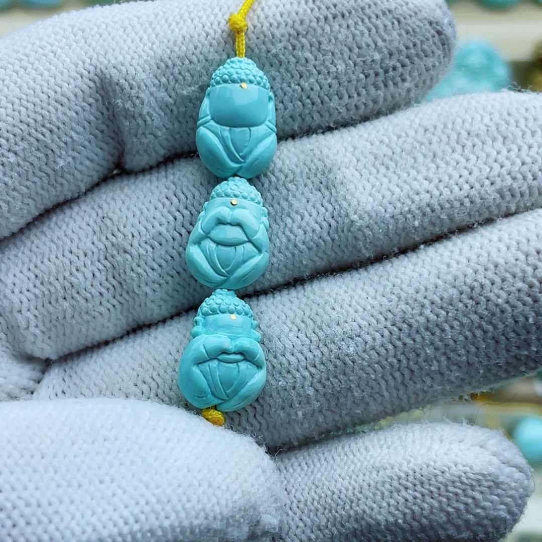 未镶嵌绿松石珠宝半成品