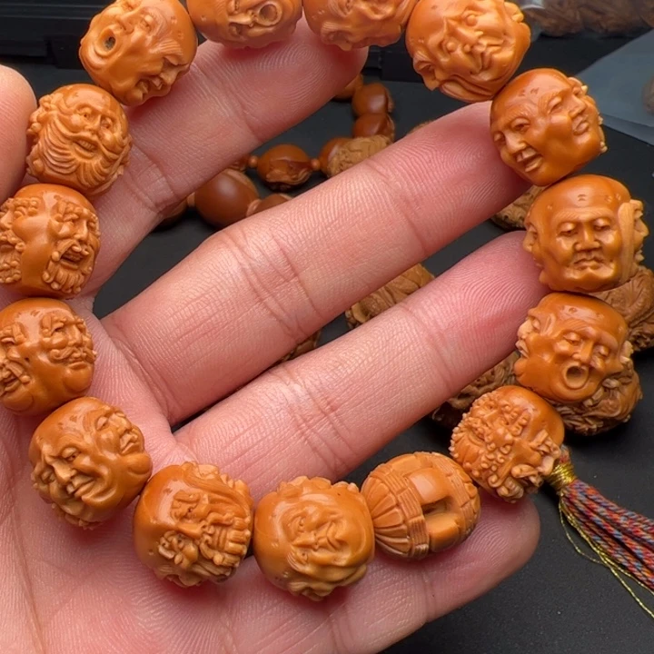欧***哄手串/手链橄榄核橄榄核雕刻的作品