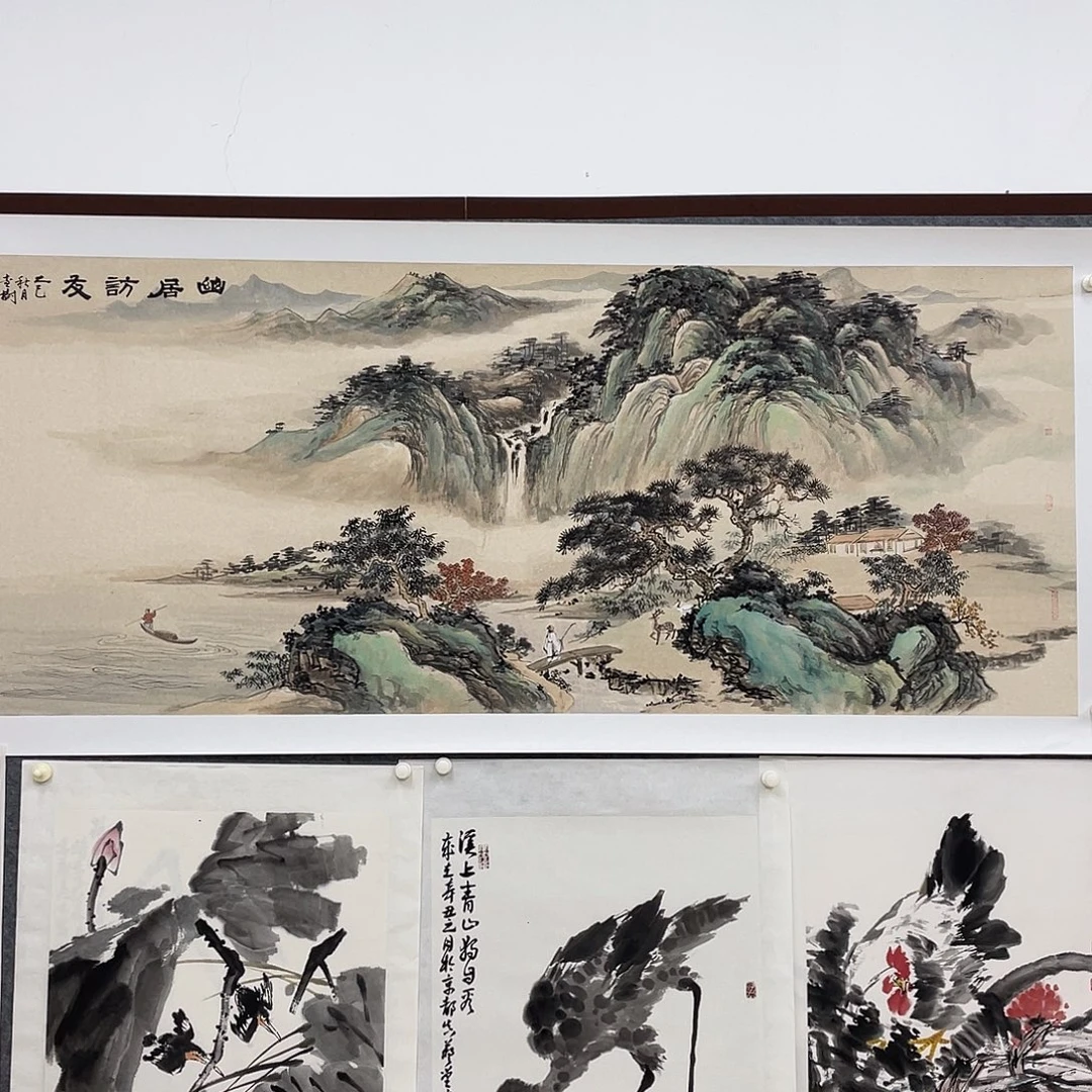 ^***领竖款查树小六尺山水画