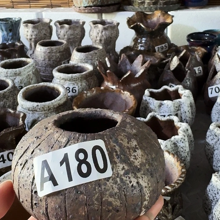 内口3.5高6粗陶手工