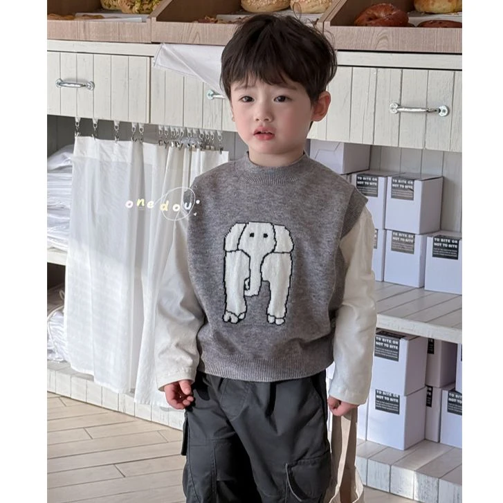 one豆·25春~大象针织背心2507
