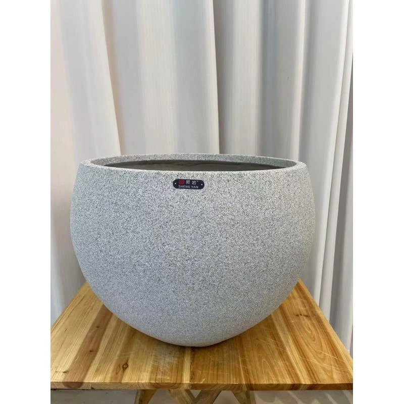 镁泥花盆黑金刚黑珍珠高山欧式简约轻奢办公室落地透气大号盆器