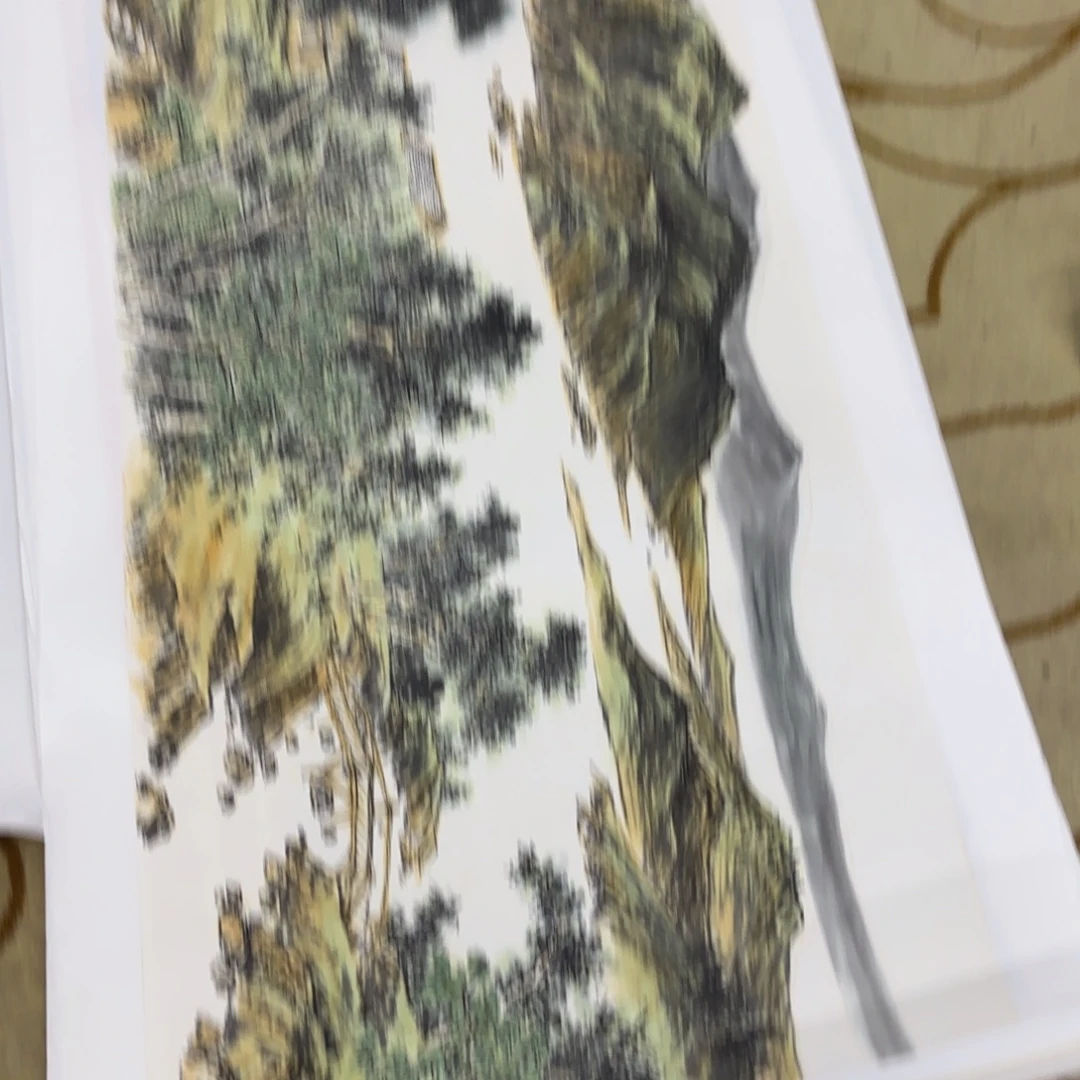 晴***界国画隋胜利山水作品童