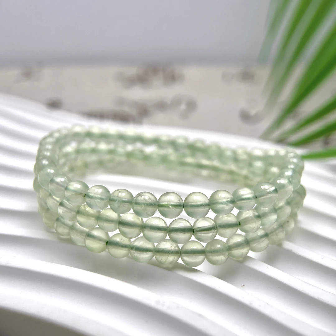 S级高冰葡萄石 圆珠多圈手串4-5mm+ FX-5943