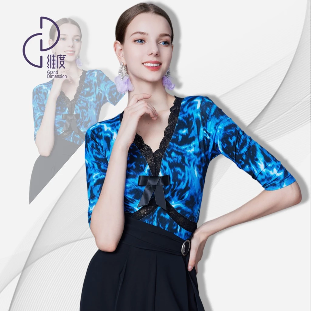【维度舞服】Y18 女士上衣摩登舞拉丁舞广场舞练习赛服溯源好物