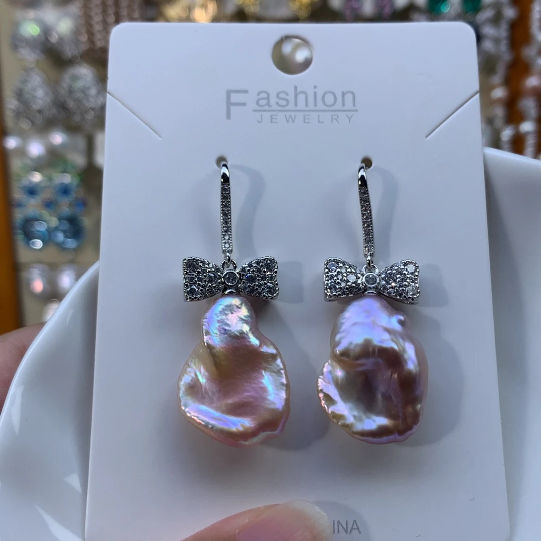 合金淡水珍珠耳环特价2233