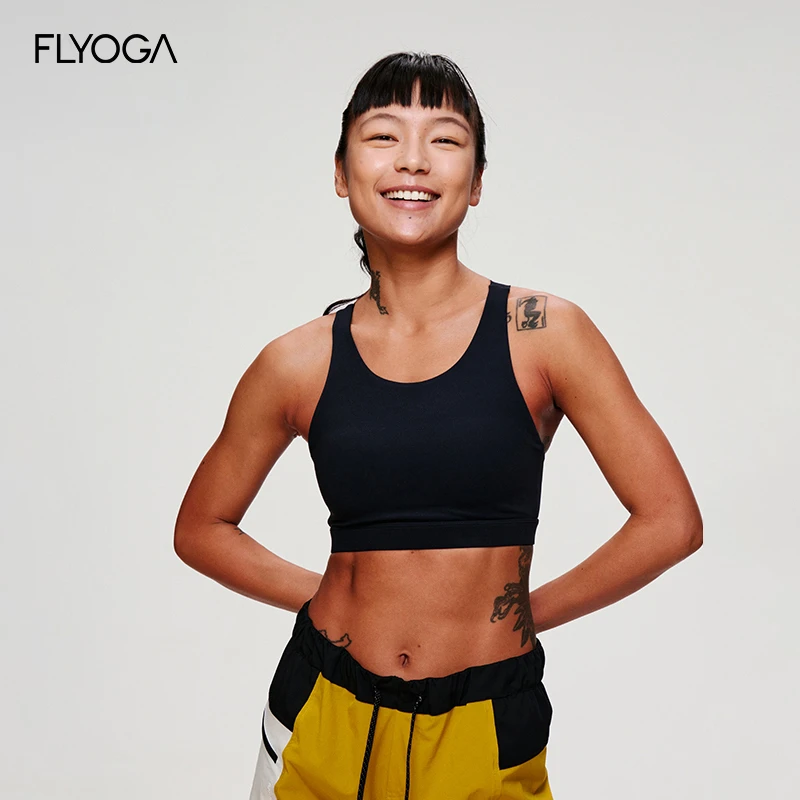 FLYOGA 飞蓝羽感51103固定杯运动短背心