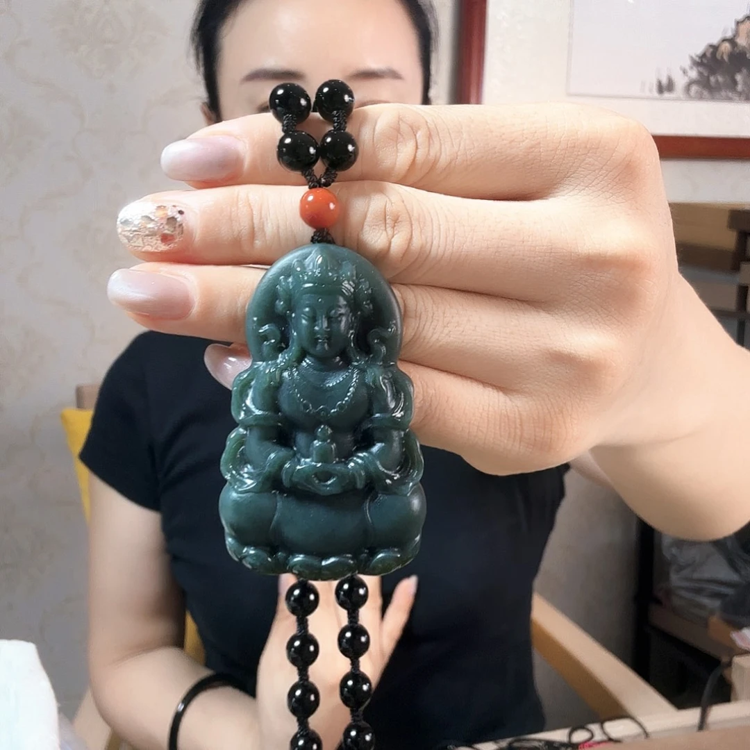 和田玉未镶嵌吊坠(赠链)