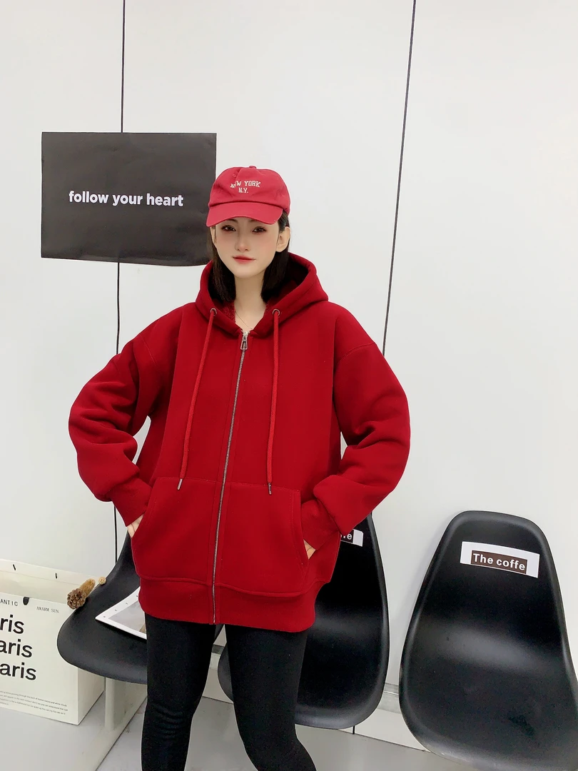 宠粉特价！！加绒加厚中长款卫衣