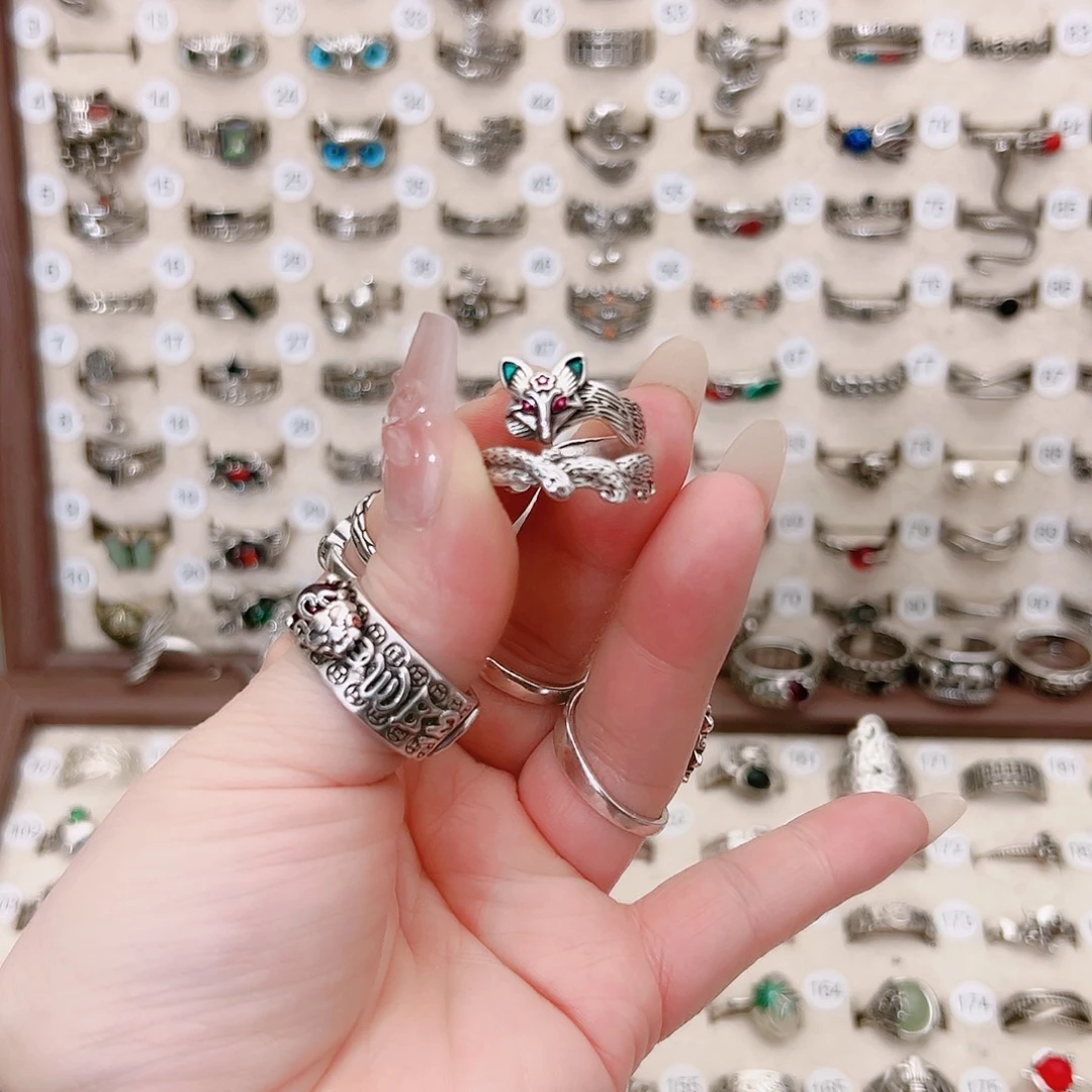 铜合金新款九尾狐上开口