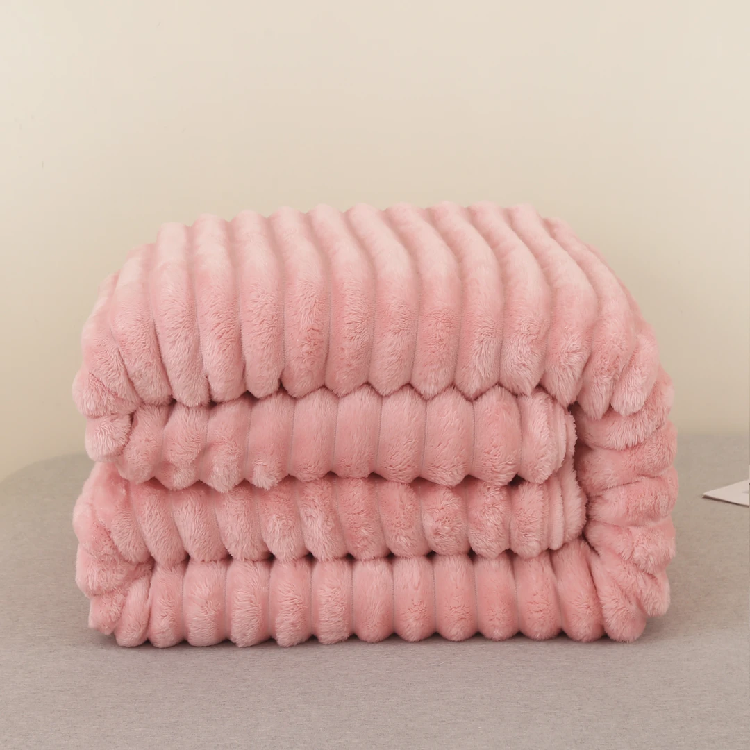 毛毯加厚盖毯毯子颜色随机