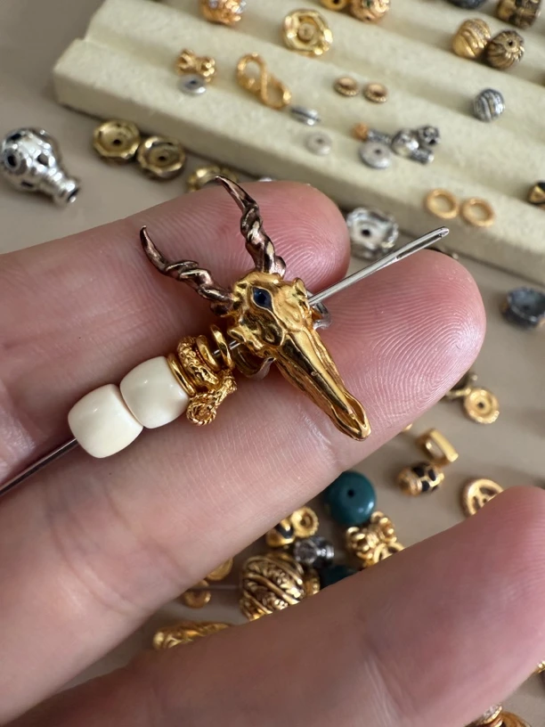 925银银制品 羊头小号配饰一组