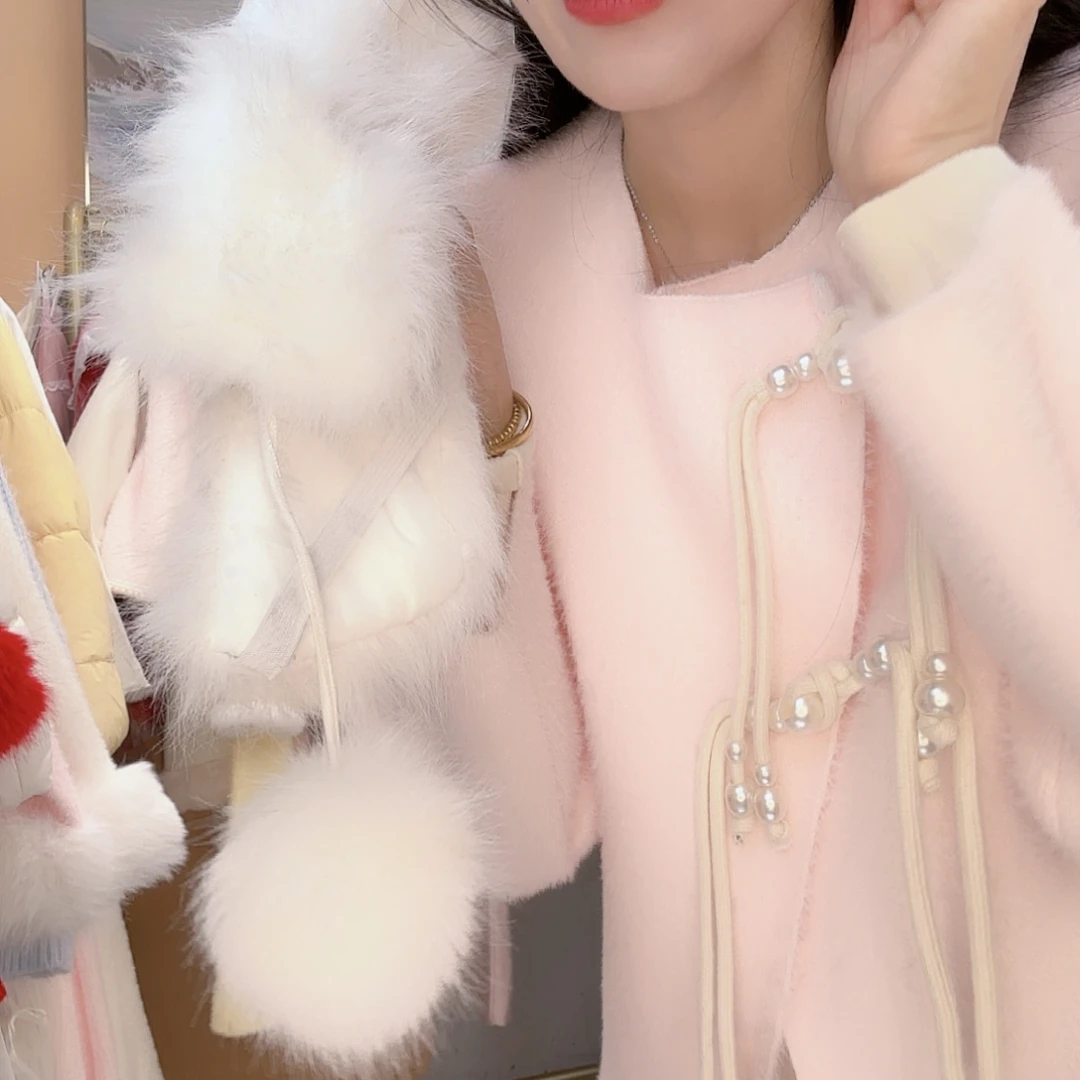 围巾毛球好看暖呼呼